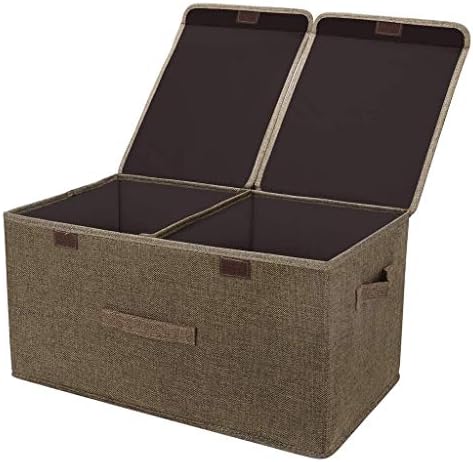 WXFQY sklopiva kutija za odlaganje, dva poklopca, posteljina od krpe za umjetnost odjeću košarica