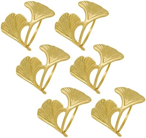 N / A 6 komada kopča salveta Oblik listova grana salveta prstena za usta