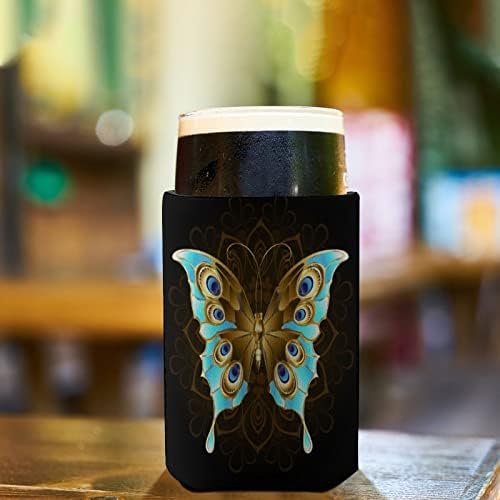 kafa Zlatni Leptir sa tirkiznim rukavima za višekratnu upotrebu izolovani držač šoljica od ledene