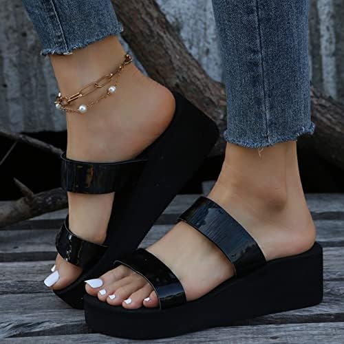 Gufesf Cipele za žene Sandale, Žene Ležerne prilike zatvorene nožne sandale Ljeto izdužene sandale