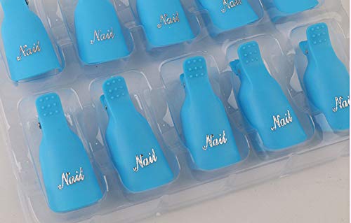 Onwon 10pc profesionalni plastični akrilni Nail Art namočite kopču za kapicu UV gel za uklanjanje laka