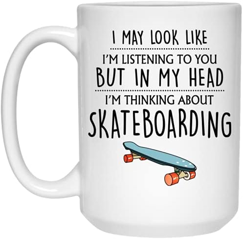 P. PaddyShops poklon za Skateboarding, šolja za Skateboarding, smiješni pokloni za Skateboarding, pokloni za