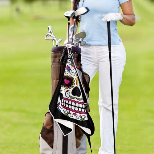 Šećer Lobanja Meksički Golf ručnik za golf torbe sa Clip za muškarce & amp ;žene Golf Accessories Funny Golf
