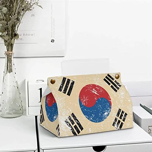 Retro Južna Koreja zastava tkiva Cover Cover FACIAL papir Organizator CASE HOLDER DISHERSER NAPKIN DESKRUH DEKRATIVNI ZA HOME RESTORAN KUPAVANJE KUTARNI POVRŠINA