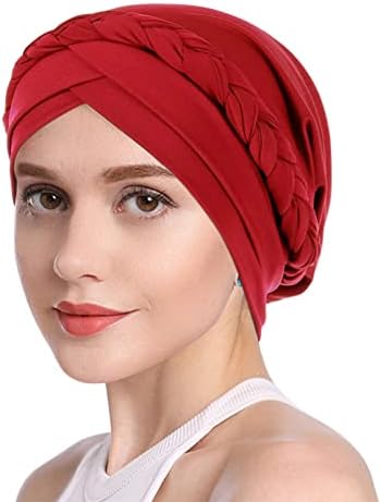 Ženski rastegnuti turbanski šešir mekani afrički čvorov turban zamotavanje indijskog stila iskrivljene glavom Udobno prethodno vezano graničnoj kapici