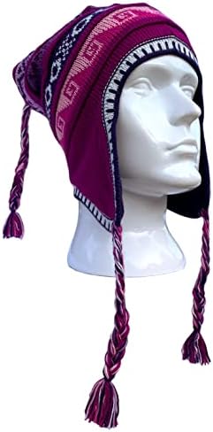 Reverzibilna peruanska kapa pletena od vune alpake, zimska kapa sa ušima za muškarce i žene, meka