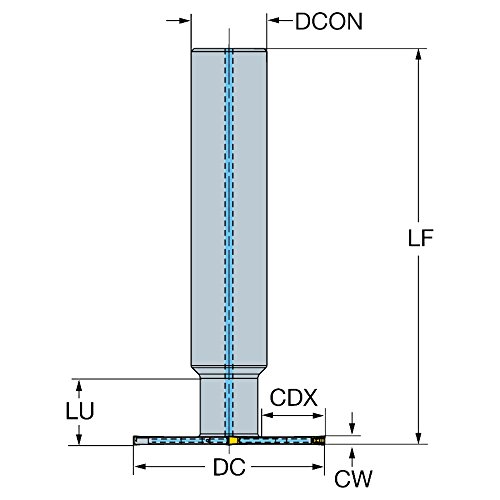 Sandvik Coromant QD-KC080A32-M Čelični CoroMill QD indeksirani rezač za urezivanje i odvajanje,