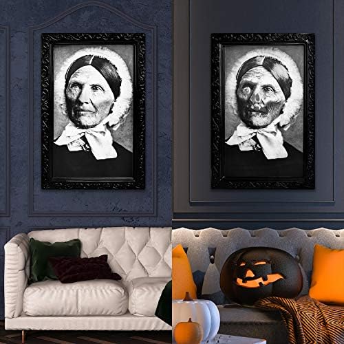 URATOT 4 paketa Halloween horor Portretni ukrasi Spooky photo Frame 3D promjena lica zastrašujući okvir za