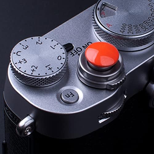 VKO narančasto mekano metalna gumba za zatvaranje kompatibilna sa Fujifilm X-T4 X-T30 X-T3 X100F X-T20 X-Pro2 XPRO-3 X-T2 X30 X100T X100S X-E2S X-T10 kamera 11mm konkavna 10 mm konveksna površina