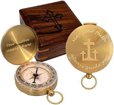 Personalizirani kompas za krštenje, potvrdu, prvu zajednicu | Gravirani dar vjere za katolički ili kršćanski