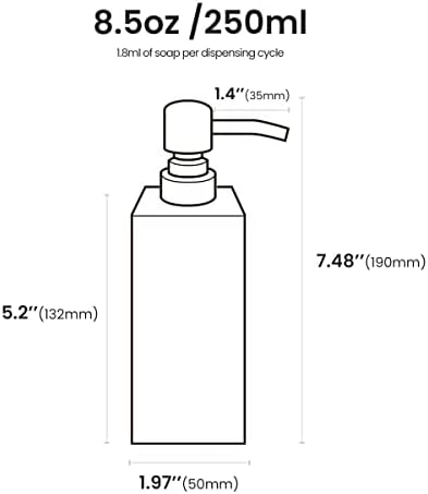 Zegeon nehrđajući čelični sapun za kupaonicu, mat crni kvadratni dizajn, metalna pumpa, pumpa za tekući
