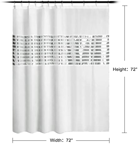 Jslove tuš za tuširanje za kupaonicu, cijev od tkanine za tuširanje vodootporne svjetlucave boje blokira 72 x 72