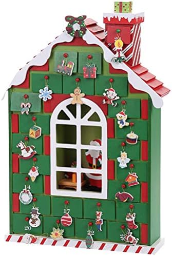 FOMIYES čarapa Stuffer pokloni drveni Božić Advent Kalendar odbrojavanje ladice kalendar Santa Claus