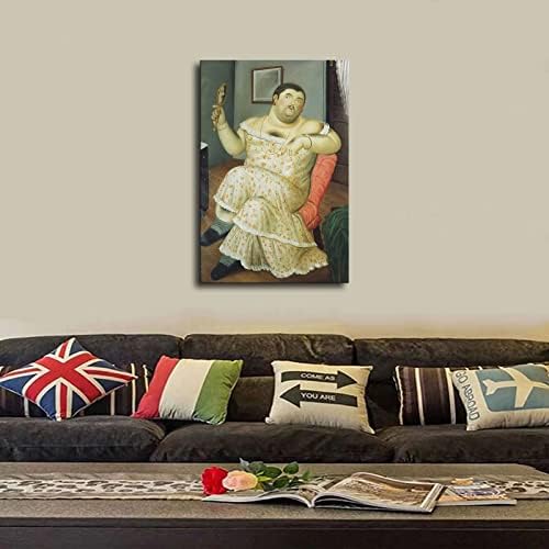 Melanholija ulje slika Poster Fernando Botero čovjek u haljini Poster platno zid Show Cool Art Deco Print slika dnevni boravak spavaća soba dekorativni stil estetski ukrasni poklon