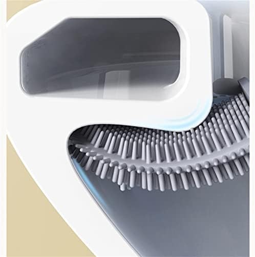 CDYD silikonski toalet četkica ravna glava fleksibilna zidna alat za pohranu za čišćenje WC za čišćenje četkica za čišćenje (boja: D, Veličina