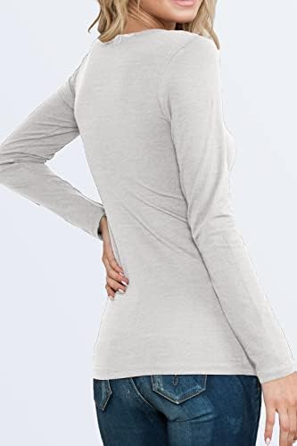 Odjeća. Ženska osnovna majica s dugim rukavima s majicom Slim Fit Syer Top