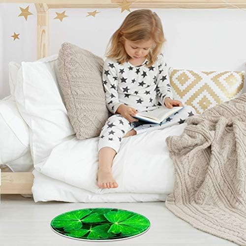 Heoeh zelena djetelina, Neklizajući otirač 15,7 okrugli tepih tepisi tepisi za djecu spavaća