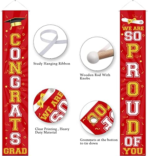 Crveni i Glod baneri Kolege za zabavu High School College Contents Congrats Gradu Mi smo tako