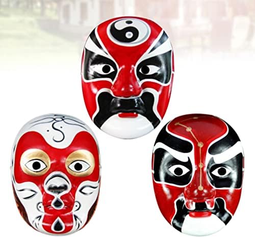 Homoyoyo 3pcs Kineski peking operne maske klasične operne maske Zidne ukrase maske Cosplay kostim dodaci za zabavu Početna Bar Decor slučajni stil