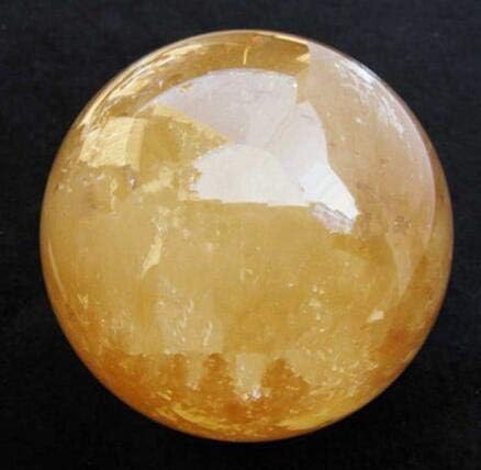 ZAMTAC 100mm Prirodni citrinski citrinski kalcitni kvarcni kristalni sfer kuglični izliječenje