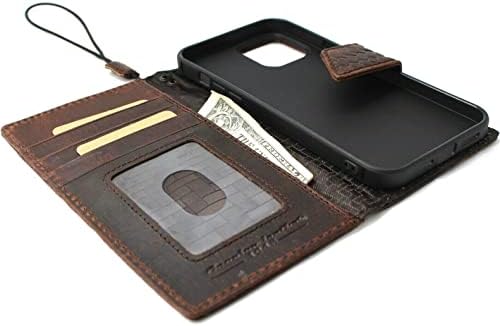 Originalna futrola od prave kože za iPhone 14 Pro Max knjiga ručno izrađena ID Novčanik za prozor Vintage