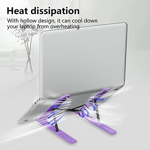 Tonmom stalak za Laptop za radni sto, podesivi ABS za podizanje laptopa+Silikonski sklopivi prijenosni držač
