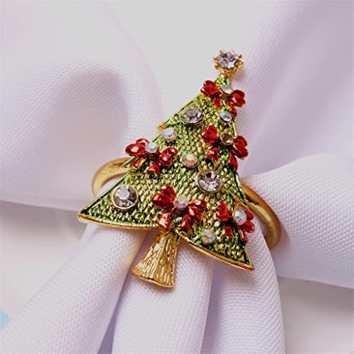 N / A 12 komada ukrasi za stol Božić Božićni ukras Božićno drvce salveta kopča prsten sa salvetom prsten