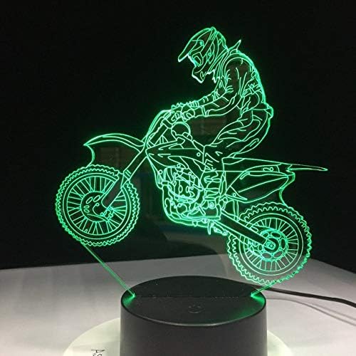 Llwwrr1 Motorcross Bike Night Lights Led USB 7 boja senzor dodira stolna lampa kao praznični pokloni dekoracija
