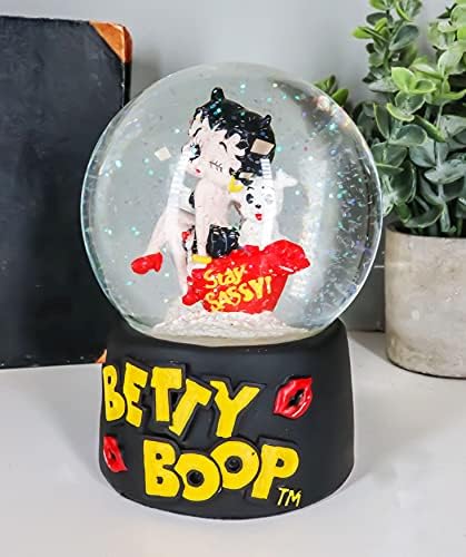 Kolekcija poklon-poklon Novelty Betty Boop Whimmical Comicl Glitter Water Globe 5,25 visoki 100mm šareni snježni