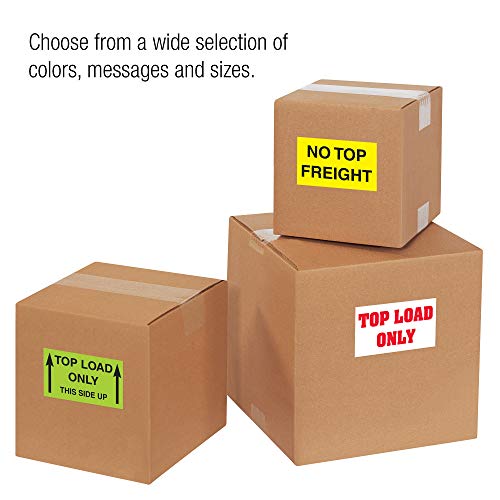 Aviditi Tape Logic 3 x 5, Top Load crveno / bijela naljepnica upozorenja, za otpremu, rukovanje i pakovanje