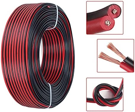 WDONGX emajlirana bakrena žica 2-pinski crveni crni kabl 20 / 19 / 18 / 16 / 14 AWG bakrena električna žica bez kiseonika fleksibilni kabl za napajanje za zvučnike,Audio,Led svetla,uradi sam