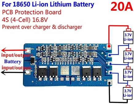 Ploča za zaštitu litijum-jonskih baterija 4s 20a zaštitni panel litijumskog punjača baterija modul 18650 14.8 V 16.8 V BMS ploča za zaštitu baterije