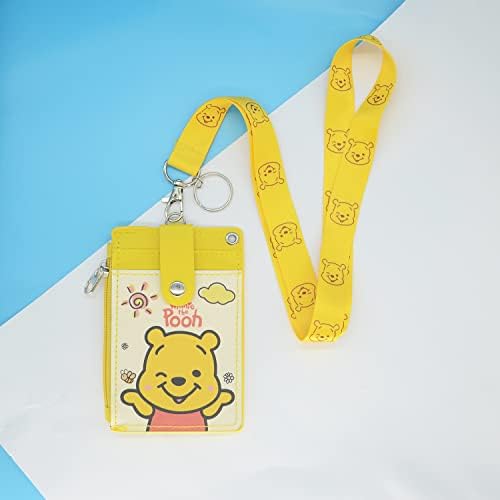 Winnie slatka značka držač kartice sa vezicom, Pooh ID držač kreditne kartice torbica torbica sa Lanyard