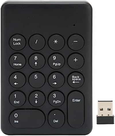 Septpenta Numerička tastatura 18 tastera, 2.4 GHZ bežična tehnologija stabilan Signal ergonomska Mini Numerička tastatura, Mute funkcija Fine izrade izdržljiv za računovođe finansijski Laptop