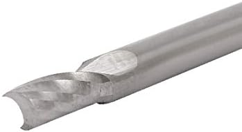 X-DREE 1/8-inčna izbušena rupa 6mm dužina rezanja volframov čelik Jednostruka flauta Spiralni krajnji mlin(1/8-pulgada