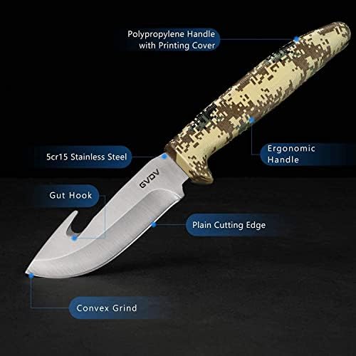GVDV komplet lovačkih noža,Set dodatne opreme za terenske garderobe za muškarce, 6 komada + Set lovačkih noža-prijenosni komplet za obradu Mesarskih igara za muškarce, 14 komada