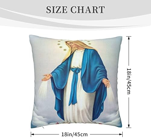 Kadeux Virgin Mary jastuk 18x18 inča jastuci za bacanje ubacuju pokrov jastuka od kvadratnog bacanja