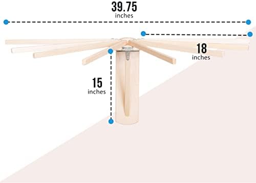 Pennsylvania Woodworks zidni stalak za sušenje odjeće - stalak za teške uslove rada, sklopivi stalak za veš za sušenje odjeće - sklopivi stalak za sušenje od punog javorovog tvrdog drveta-proizveden u SAD-u -