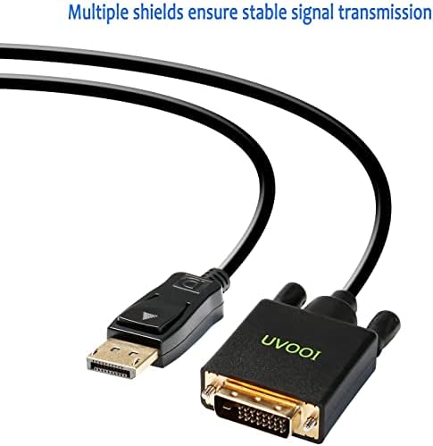 DisplayPort do DVI kabel 6ft 10-pack, uvooi dp displej za DVI-D kabl mužjak do muške vrpce kompatibilan