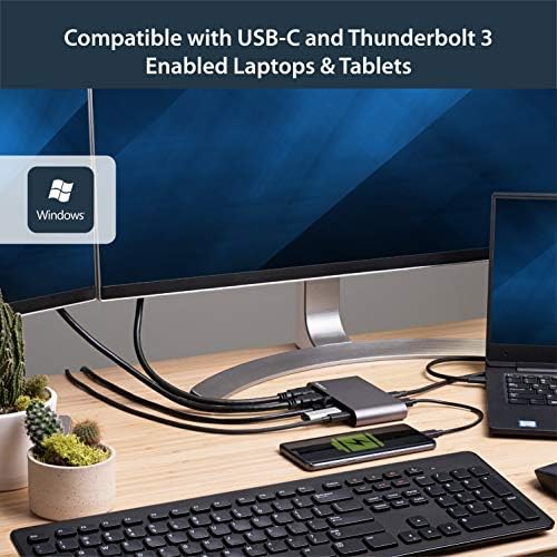 Starch.com USB C priključak - 4K dvostruki monitor HDMI ekran - mini laptop priključna stanica - 100W PD Passthrom