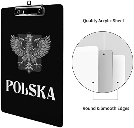 Poljska zastava s akrilnim Međuspremnikom poljski Orao personalizirane kopče sa klipom niskog profila