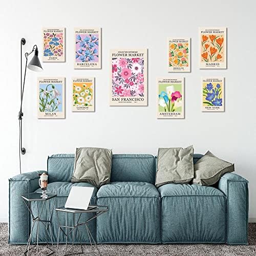Cvjetna pijaca zid Art 9kom štampa Matisse art poster dekor Neuramljeni cvjetni plakati za crtanje šareni cvjetni