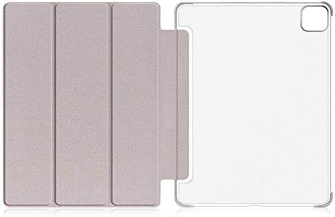 Smart Cover za iPad Pro 12.9 6. / 5. / 4. generacija, TECHCircle Slim Fit Trifold tvrda prozirna leđa [Podrška Apple olovka za punjenje] [Corner BUMPER] Zaštitna futrola, Auton, Crveno