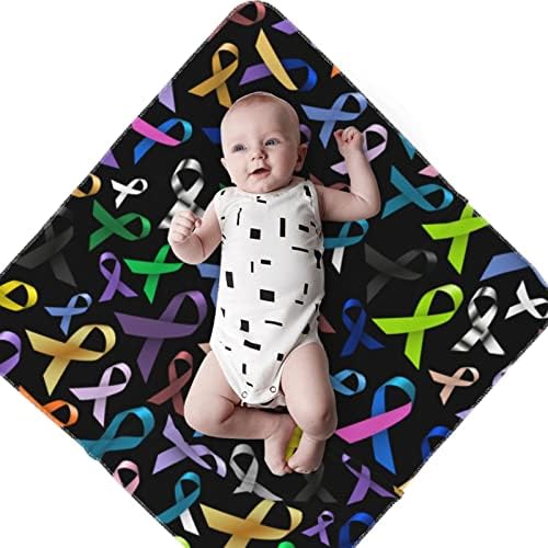 WAYMAY Svjesnost raka Boja trake za bebe BABY pokrivač koji prima pokrivač za novorođenčad novorođenče