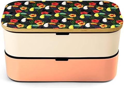 Toucan i Hibiskus Bento ručak kutija bez curenja Bento kutija sa prehrambenim kontejnerima sa