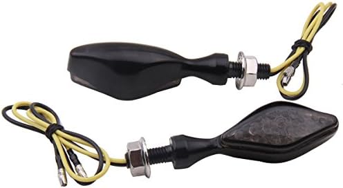 MotorToGo crna kratka stabljika mini LED pokazivači žmigavca indikatori blinkeri kompatibilni