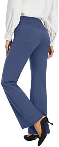 Afitne ženske joge haljine hlače, visoke struk čizmelne radne pantalone Trgovitačka kontrola 4 smjerna rastezanja