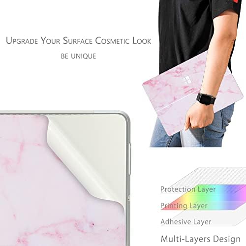 Digi-Tatoo ultra tanka zaštitna naljepnica za naljepnicu na koži za Microsoft površine Pro 8 13 , jednostavna primjena, protiv ogrebotine, ostataka bez vinilne kože [Pink Marble]