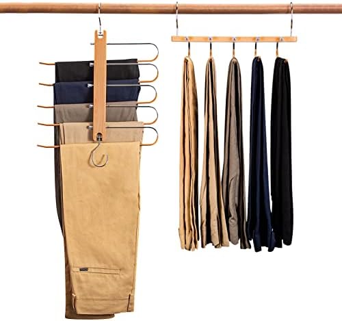 Dnevni čarobni hlače vješalice - 1 pakovanje vješalica za drva za ormar za ormar - traperice vješalice bez