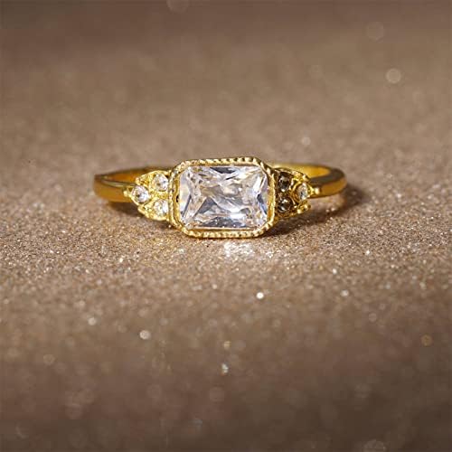 Zircon modni nakit bijeli prsten kamen svijetli za ženske prsten zainteresirani nakit prstenovi srednje